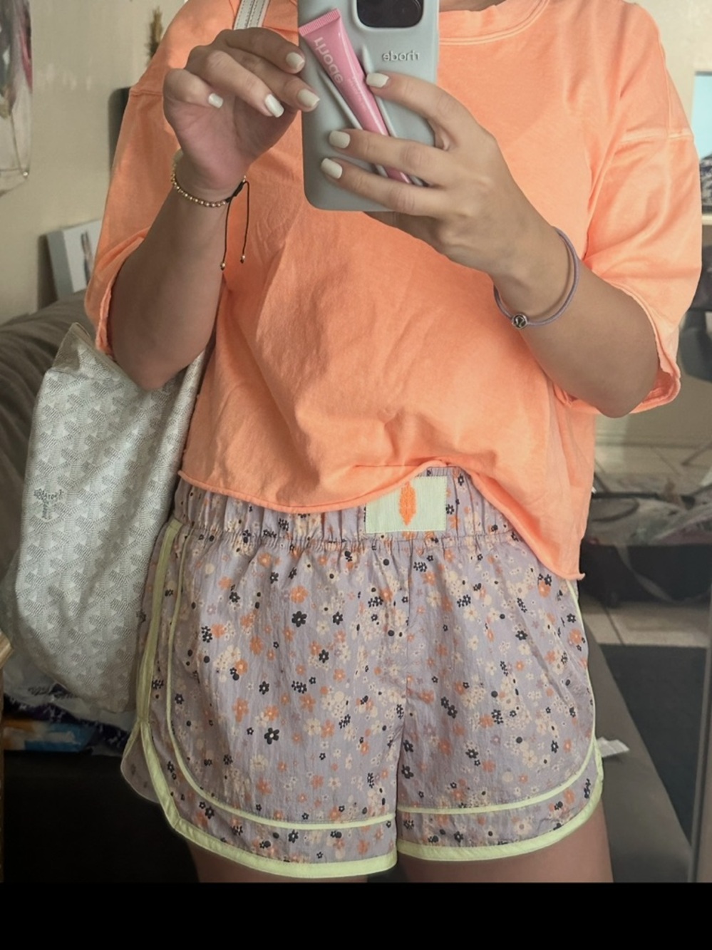 Fp movement by Free People Lavender Floral Athletic Shorts